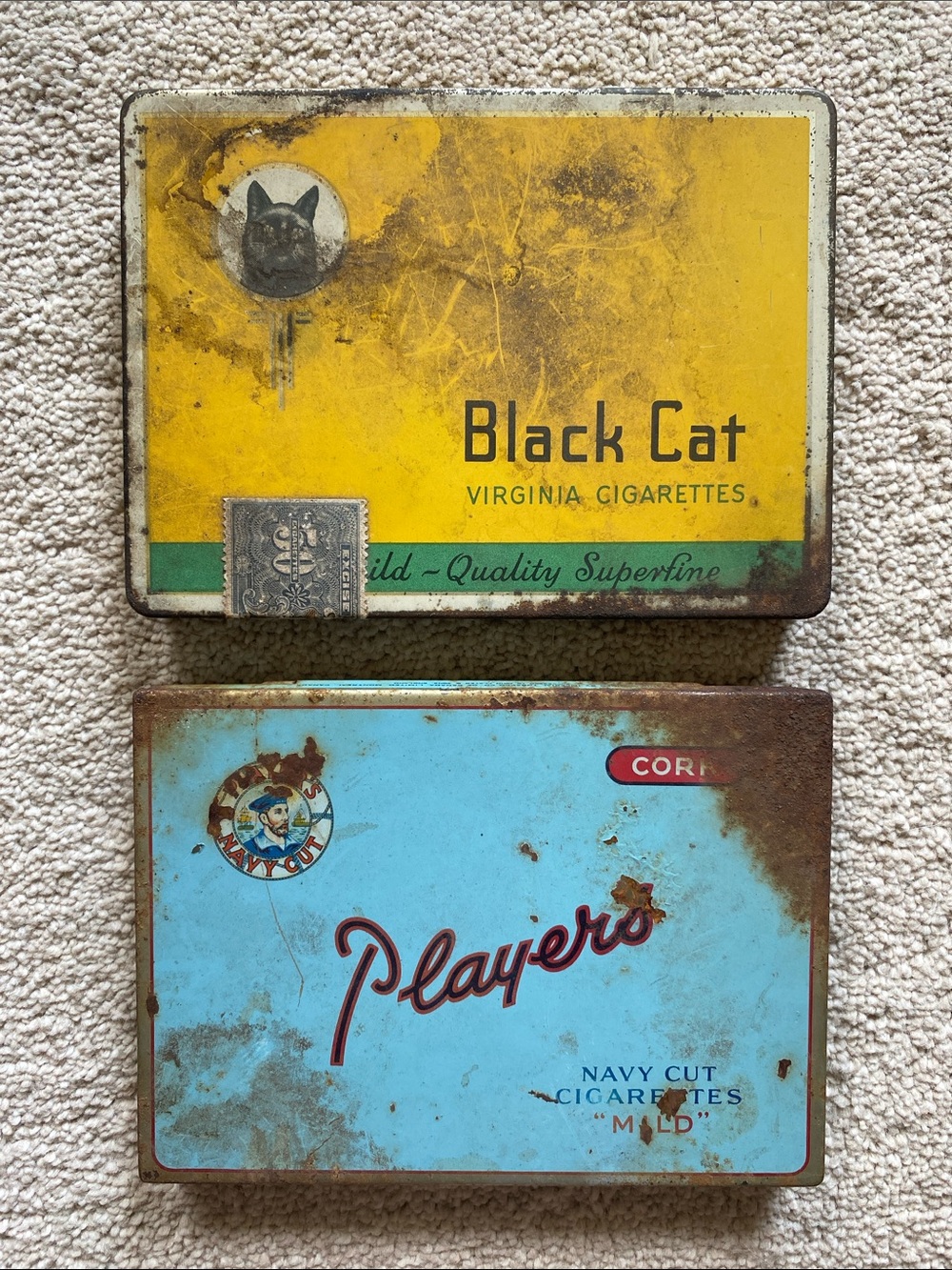 Vintage Metal Cigarette Containers